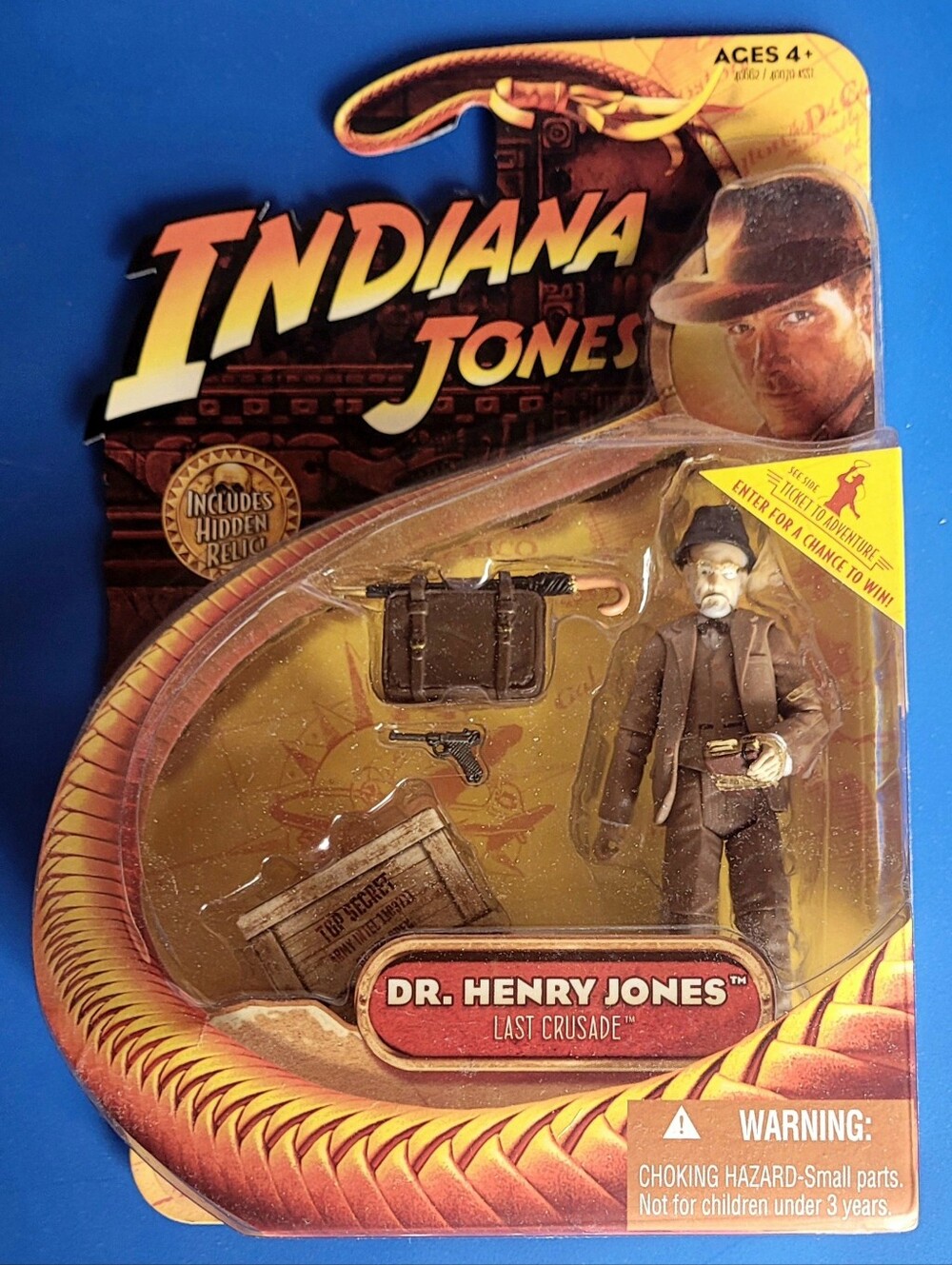 2008 Hasbro Indiana Jones Last Crusade Dr. Henry Jones 3.75" Figure Sean Connery
